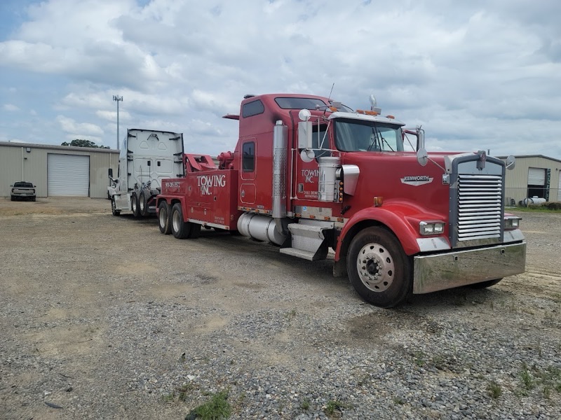 A Towing Inc. flatbed truck ready for service in Memphis